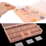 Plastic Storage Box 10/15/24 Grids Dividers Transparent Tool Organize