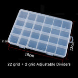 Plastic Storage Box 10/15/24 Grids Dividers Transparent Tool Organize