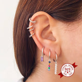 24K Gold/925 Silver Snake Shaped Clip Earrings for Women