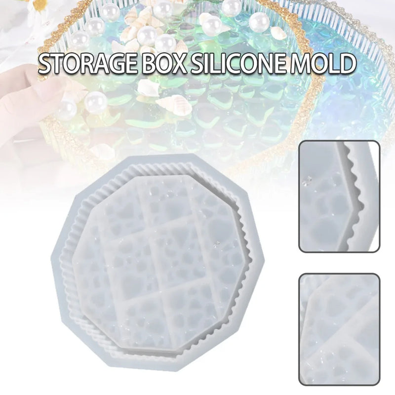 Striped Dewdrop Tray Silicone Mold DIY Epoxy Resin Jewelry Storage Plate