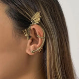 Punk Fairy Ear Cuff Earring Dark Elf Ear Clip Angel Wings Earrings