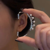 Punk Hip Hop Metal Ear Cuff Rhinestone Wings No Pierced Ear Clip