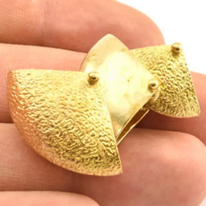 1pc Raw Brass Moving Pendant Earrings Charms (41x32mm) U124