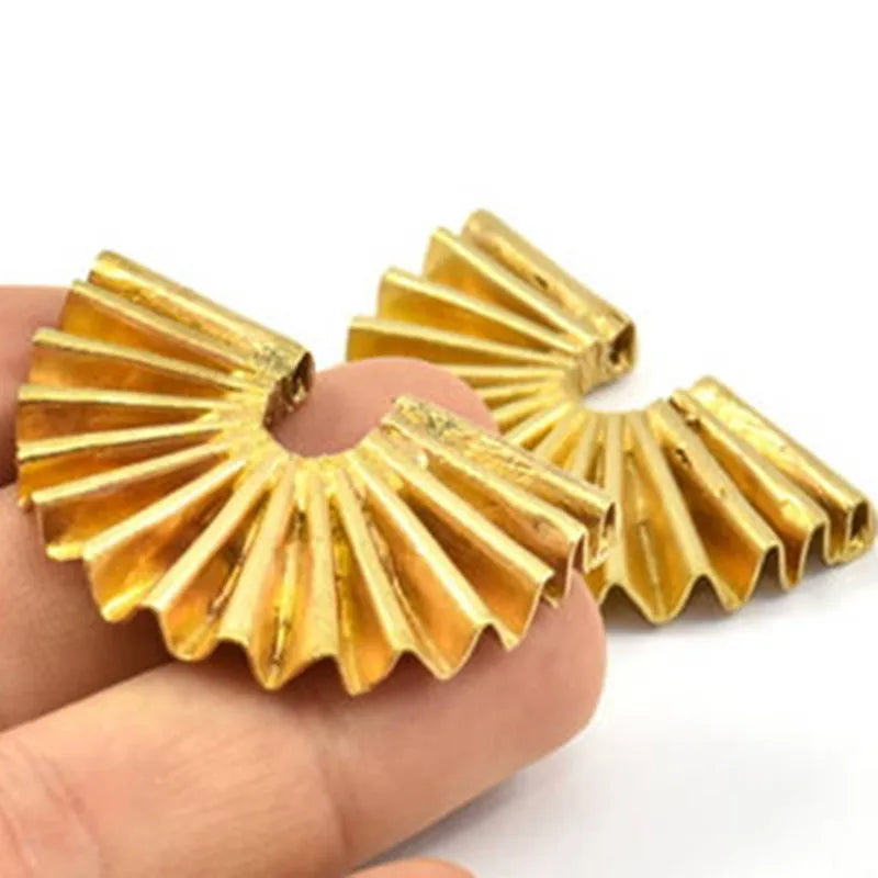 1pc Raw Brass Pendants Findings Charms 40x26x4.5x0.6mm U085