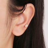 925 Silver Cartilage Ear Studs 18k Plated Mini Piercing Lip Body Jewelry