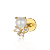 925 Silver Cartilage Ear Studs 18k Plated Mini Piercing Lip Body Jewelry