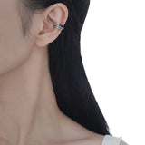 925 Silver Zircon Ear Cuffs Chain Wraps Cartilage Earrings