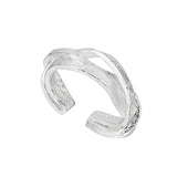 925 Silver Geometric Twisted Ear Cuffs No Piercing Earrings
