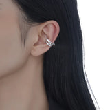 925 Silver Geometric Twisted Ear Cuffs No Piercing Earrings