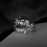 925 Silver Double Layered Hollow Ear Cuffs for Women