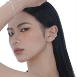 925 Silver Double Layered Hollow Ear Cuffs for Women