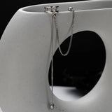 925 Silver Tassel Geometric Ear Cuff Earrings Hypoallergenic Jewelry