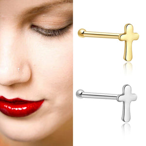 925 Sterling Silver Cross Nose Rings Wedding Jewelry