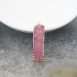 1pc Natural Agates Geode Druzy Quartz Pendants, DIY Earring Necklace Making