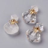 Rhombus Amazonites Perfume Bottle Pendant for Necklace