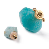 Rhombus Amazonites Perfume Bottle Pendant for Necklace