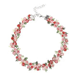 Romantic Flower Charms Necklace Choker for Women Girls - Lace Jewelry