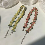 Romantic Flower Charms Necklace Choker for Women Girls - Lace Jewelry