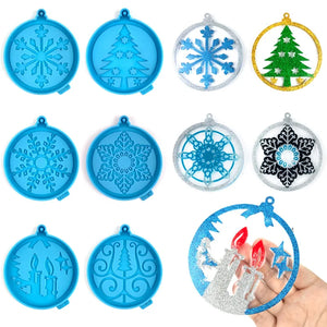 Christmas Pendant Silicone Mold DIY Keychain Epoxy Mold