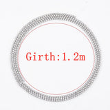 Layered CZ Necklace Body Chain Silver Rhinestone Choker for Women