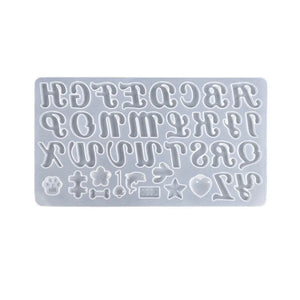 Silicone Alphabet Resin Mold for DIY Pendant Charms Earing Keychain Jewelry