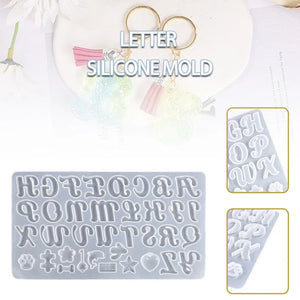 Silicone Alphabet Resin Mold for DIY Pendant Charms Earing Keychain Jewelry