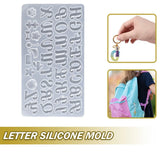 Silicone Alphabet Keychain Mold Resin Epoxy Bracelet Jewelry Pendant Casting DIY