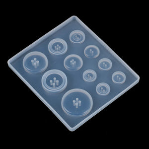 Silicone Resin Button DIY Mold Heart Letter Pendant Jewelry Making