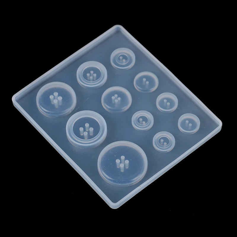 Silicone Resin Button DIY Mold Heart Letter Pendant Jewelry Making