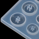 Silicone Resin Button DIY Mold Heart Letter Pendant Jewelry Making