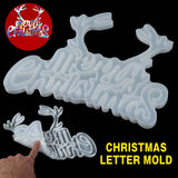 Silicone Christmas Ornament Mold Merry Christmas Epoxy DIY Craft Decor