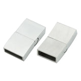 Silver Stainless Steel 12.5*3.5 MM Magnetic Clasps for Jewelry Making