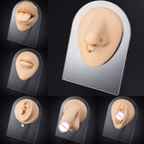 Silicone Human Ear Mouth Eye Model Piercing Display