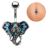 Colorful Crystal Gem Octopus Belly Bar Navel Piercing