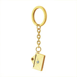 Stainless Steel Envelope Keychain with LOVE YOU card
