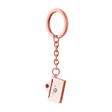 Stainless Steel Envelope Keychain with LOVE YOU card