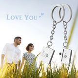 Stainless Steel Envelope Keychain with LOVE YOU card
