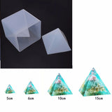 Pyramid Silicone Mould Resin Jewelry Crystal Mold with Frame