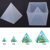 Pyramid Silicone Mould Resin Jewelry Crystal Mold with Frame
