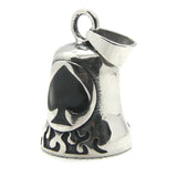 Spade Bell Pendant Stainless Steel Jewelry Heart Bell Pendant