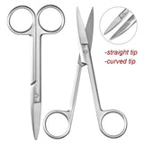 Surgical Steel Makeup Scissors Eyebrow Nose Hair Straight Curved Tip