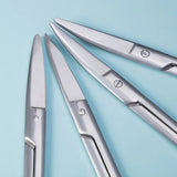 Surgical Steel Makeup Scissors Eyebrow Nose Hair Straight Curved Tip