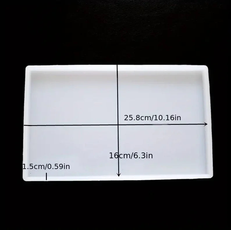Large Size Rectangular Square Epoxy Resin Tray Mold