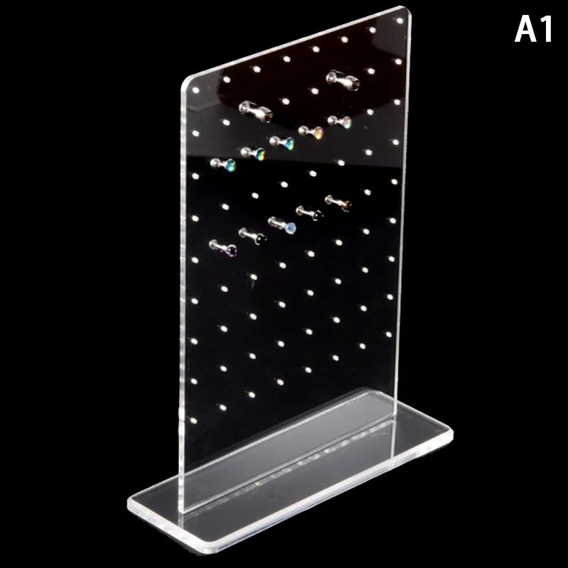 Acrylic 72 Holes Earring Jewelry Display Board Stand