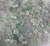 1pc Violet Natural Emerald Jade Carving Rabbit Beads DIY Bracelet Pendants
