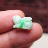 1pc Violet Natural Emerald Jade Carving Rabbit Beads DIY Bracelet Pendants