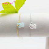 Opal Cactus Bracelet - Silver/Gold - Synthetic Opal Jewelry
