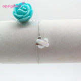 Opal Cactus Bracelet - Silver/Gold - Synthetic Opal Jewelry
