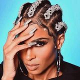 Rhinestone Chain Hair Comb Indian Wedding Bride Jewelry