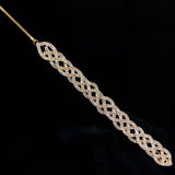 Rhinestone Chain Hair Comb Indian Wedding Bride Jewelry